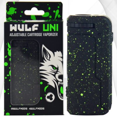 Wulf Uni Adjustable Oil Cartridge Vaporizer Black w/Green Spatter