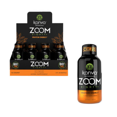 Kanva Botanicals Zoom Eighty Kratom Energy Shot-12ct
