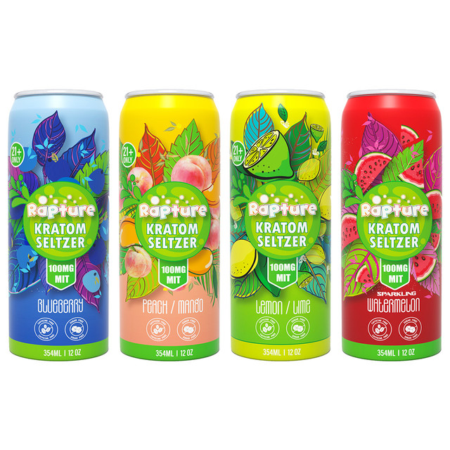 Rapture Kratom Infused 12oz Seltzer Drink 100mg