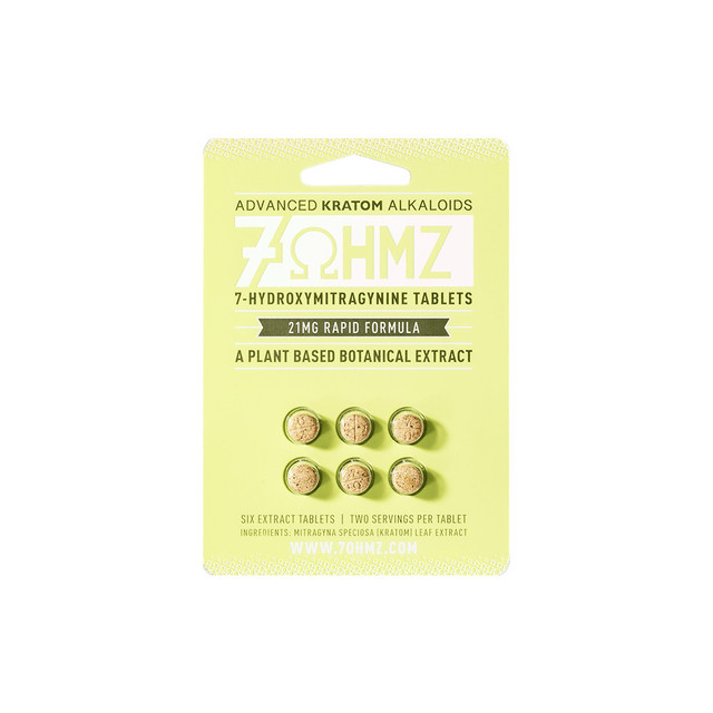 7OHMZ Advanced Kratom Alkaloids 7 Hydroxy Rapid Formula Tablets (21MG) LIME GREEN